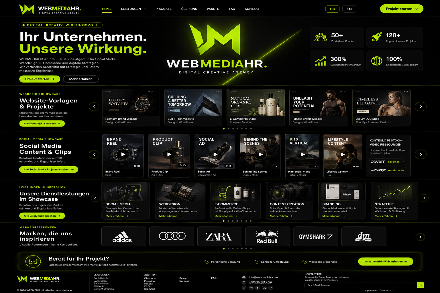 WEBMEDIAHR Website, Webdesign, Social Media und Services Showcase